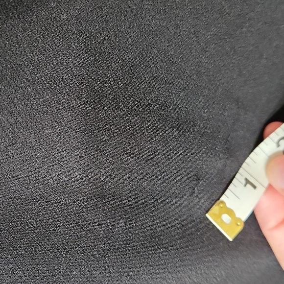 $5☃️Alfani Black Bead Accent Vneck Sheer Sleeves S Flouncy Elastic Waist Hem - Picture 6 of 14